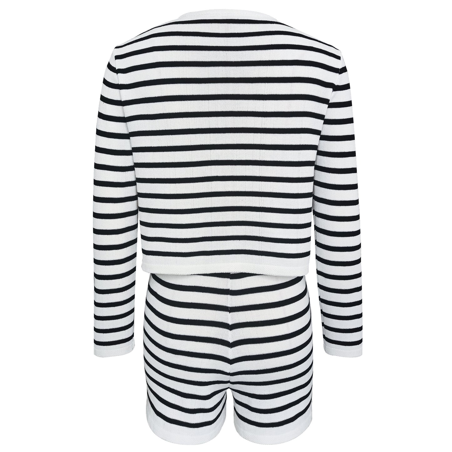 WezelBezel Striped Knit Casual Sweater
