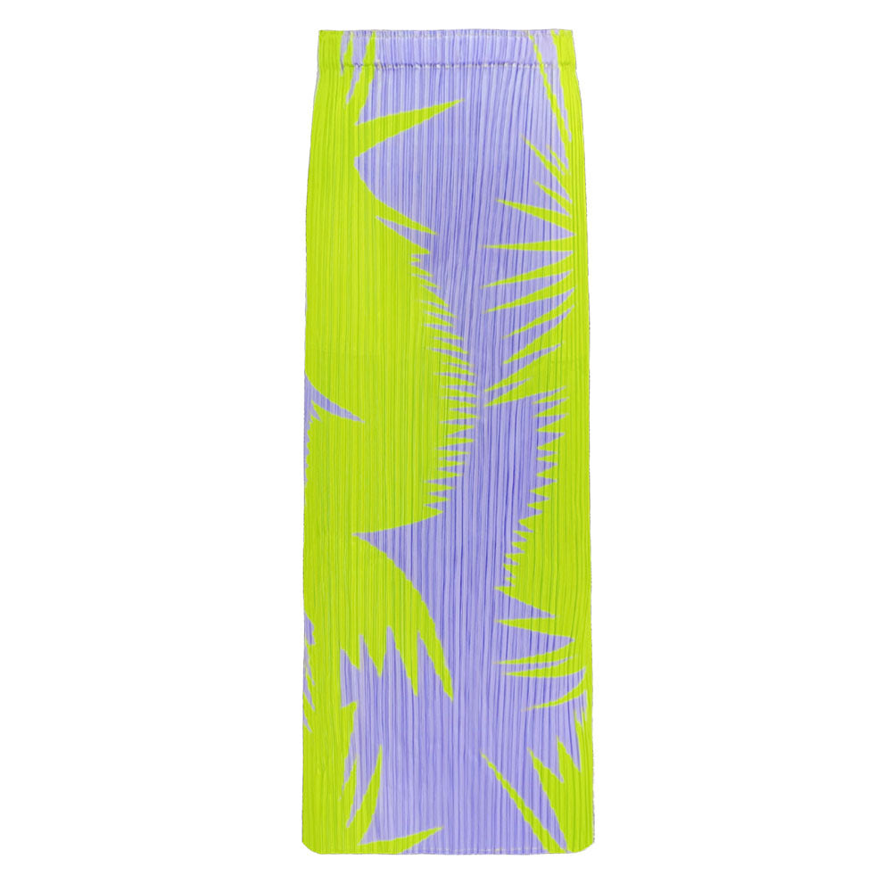 WezelBezel Pleated Split Skirt Set