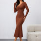 WezelBezel V-Neck Longline Wrap Dress