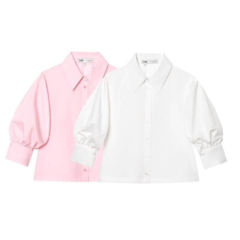 WezelBezel Poplin Button Blouse