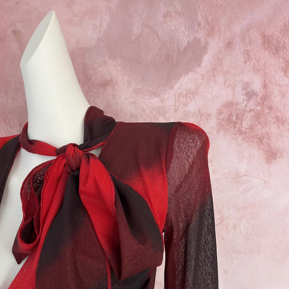 WezelBezel Tied Trumpet Sleeve Tee