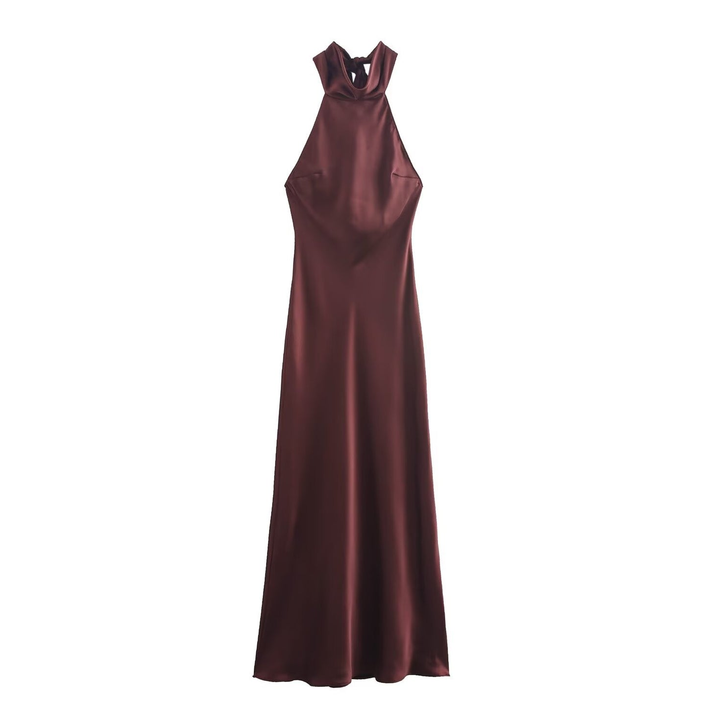 WezelBezel Silk Satin Jumpsuit - Hanging Neck
