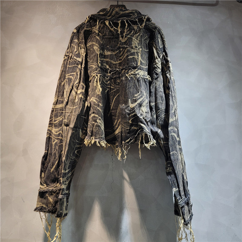 WezelBezel Tweed Trim Denim Jacket – Elegant & Modern