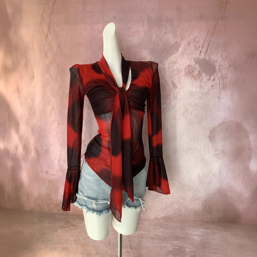 WezelBezel Tied Trumpet Sleeve Tee