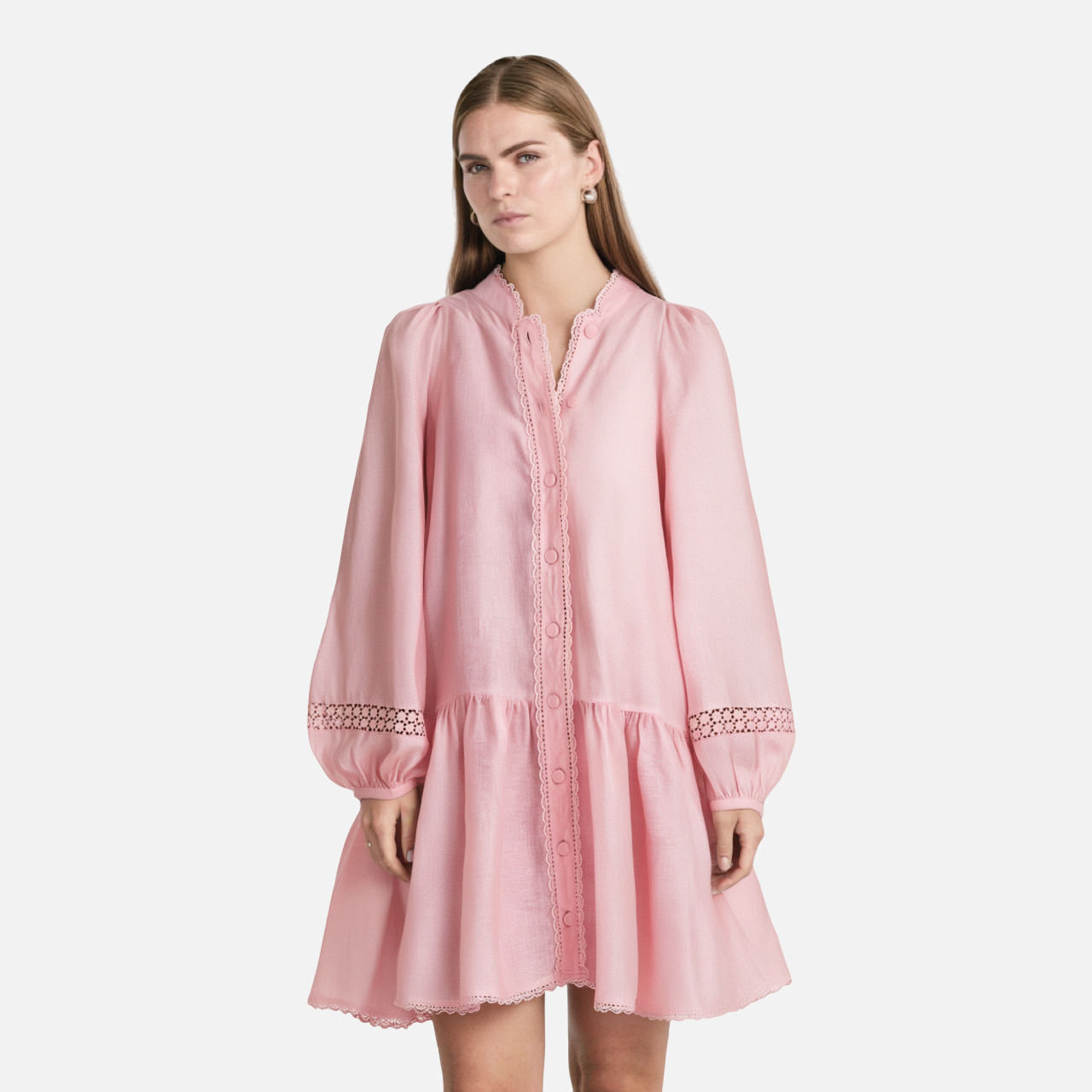 WezelBezel Short Dress - Embroidered Style