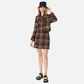 WezelBezel Plaid Jacket and Skirt Set - Street Style