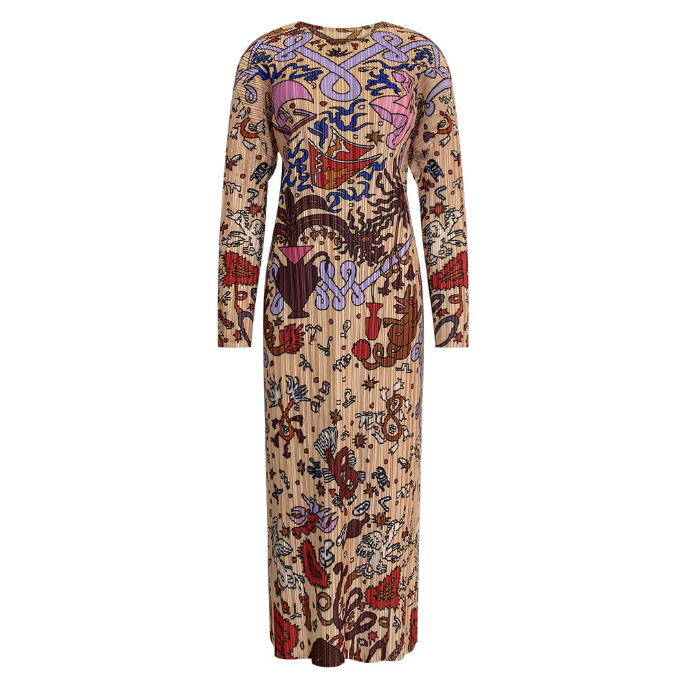 WezelBezel Printed Long Sleeve Maxi