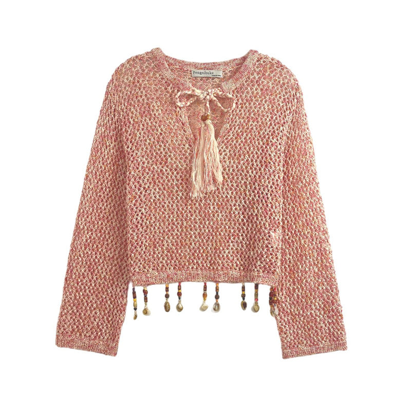 WezelBezel Round Neck Knit Sweater