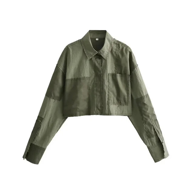 WezelBezel Patchwork Shirt - Contrasting Color