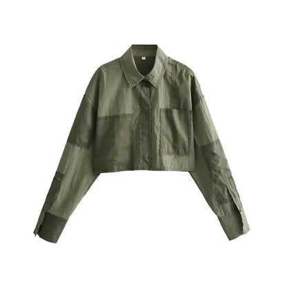 WezelBezel Patchwork Shirt - Contrasting Color