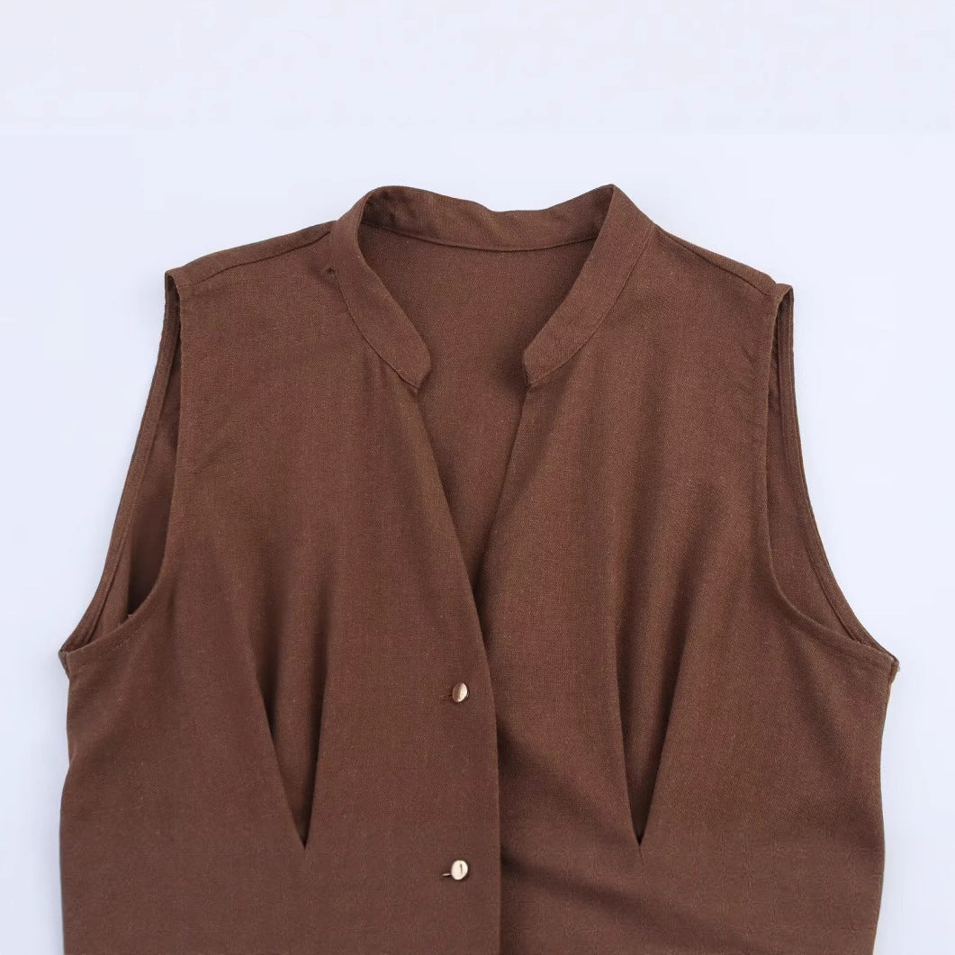 WezelBezel Sleeveless Fitted Summer Dress