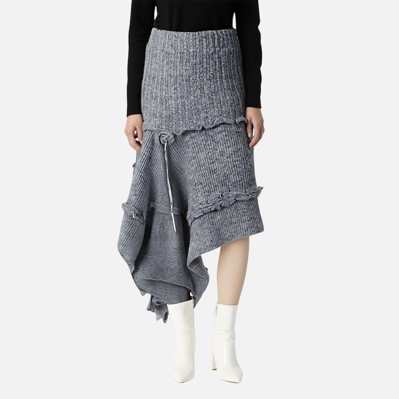 WezelBezel Rose Tailored Knit Skirt