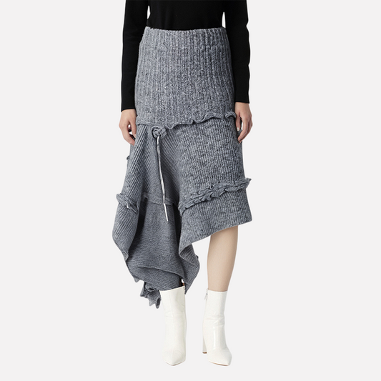 WezelBezel Rose Tailored Knit Skirt