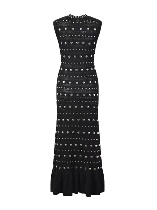 WezelBezel Sleeveless V-Neck Midi Dress