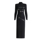 WezelBezel Slim Knit Splice Dress