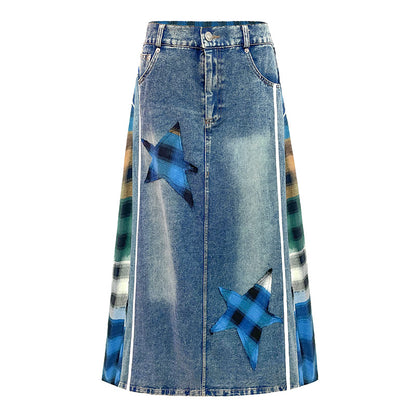 WezelBezel Denim Skirt - A-line Style