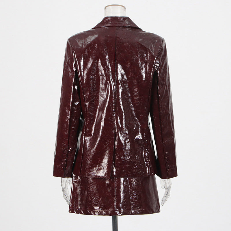WezelBezel Patent Leather Suit Set