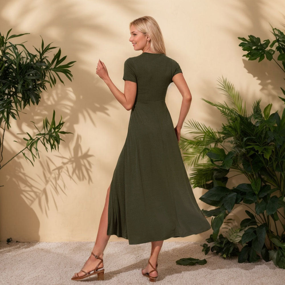 WezelBezel Vacation Slit Skirt Dress