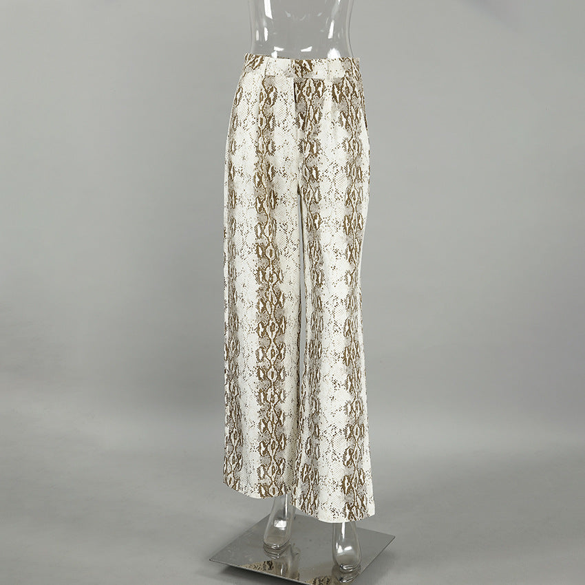 WezelBezel Retro High-Waist Wide Trousers