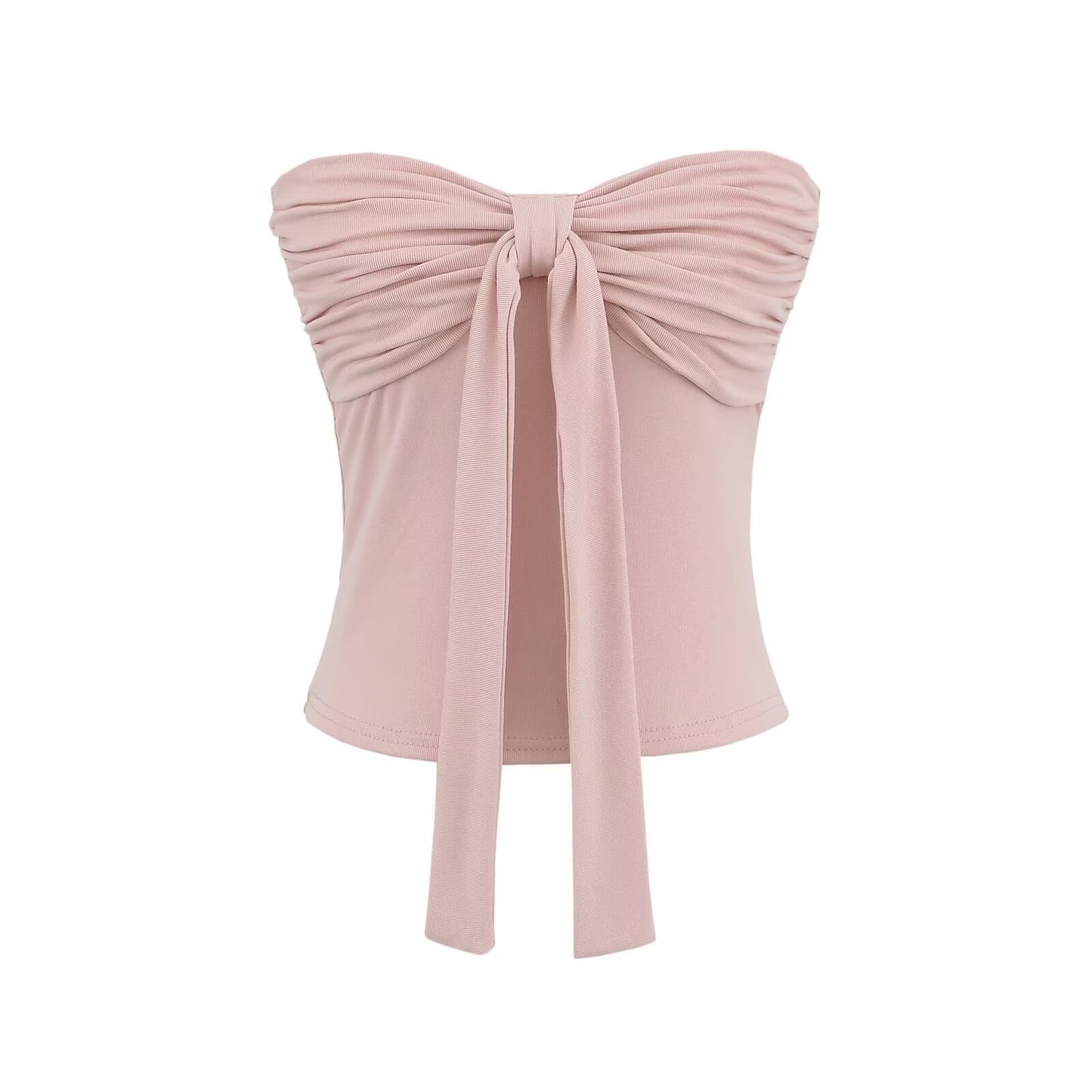 WezelBezel Strapless Tie-Front Vest