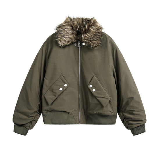 WezelBezel Plush-Collar Cotton Jacket