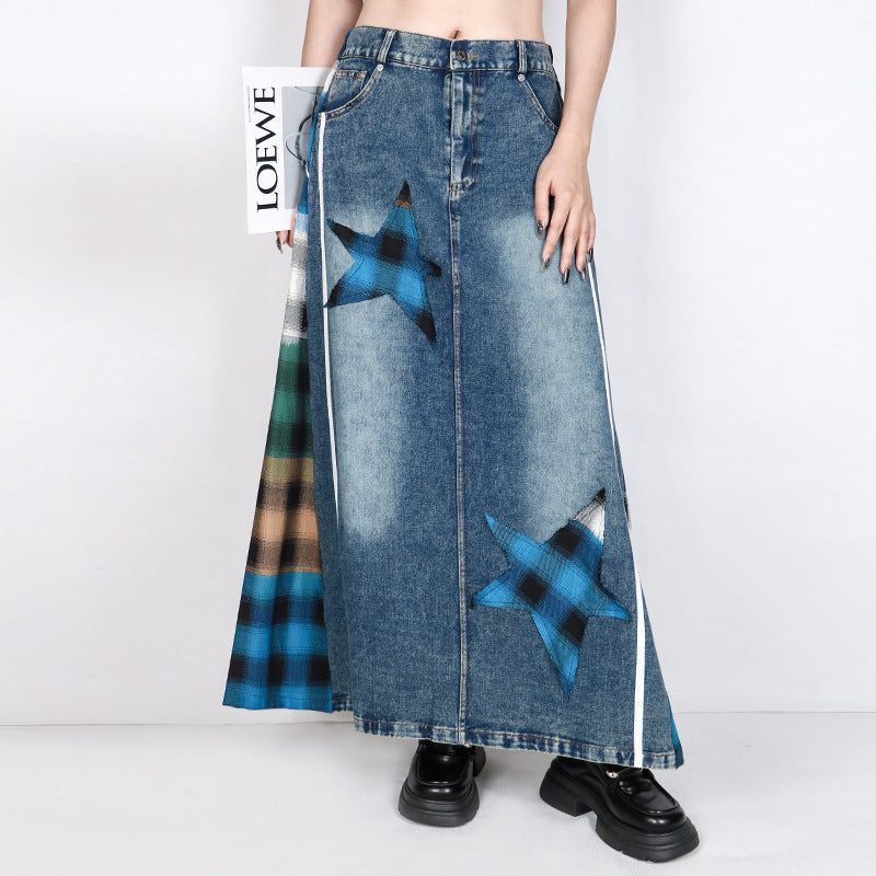 WezelBezel Denim Skirt - A-line Style
