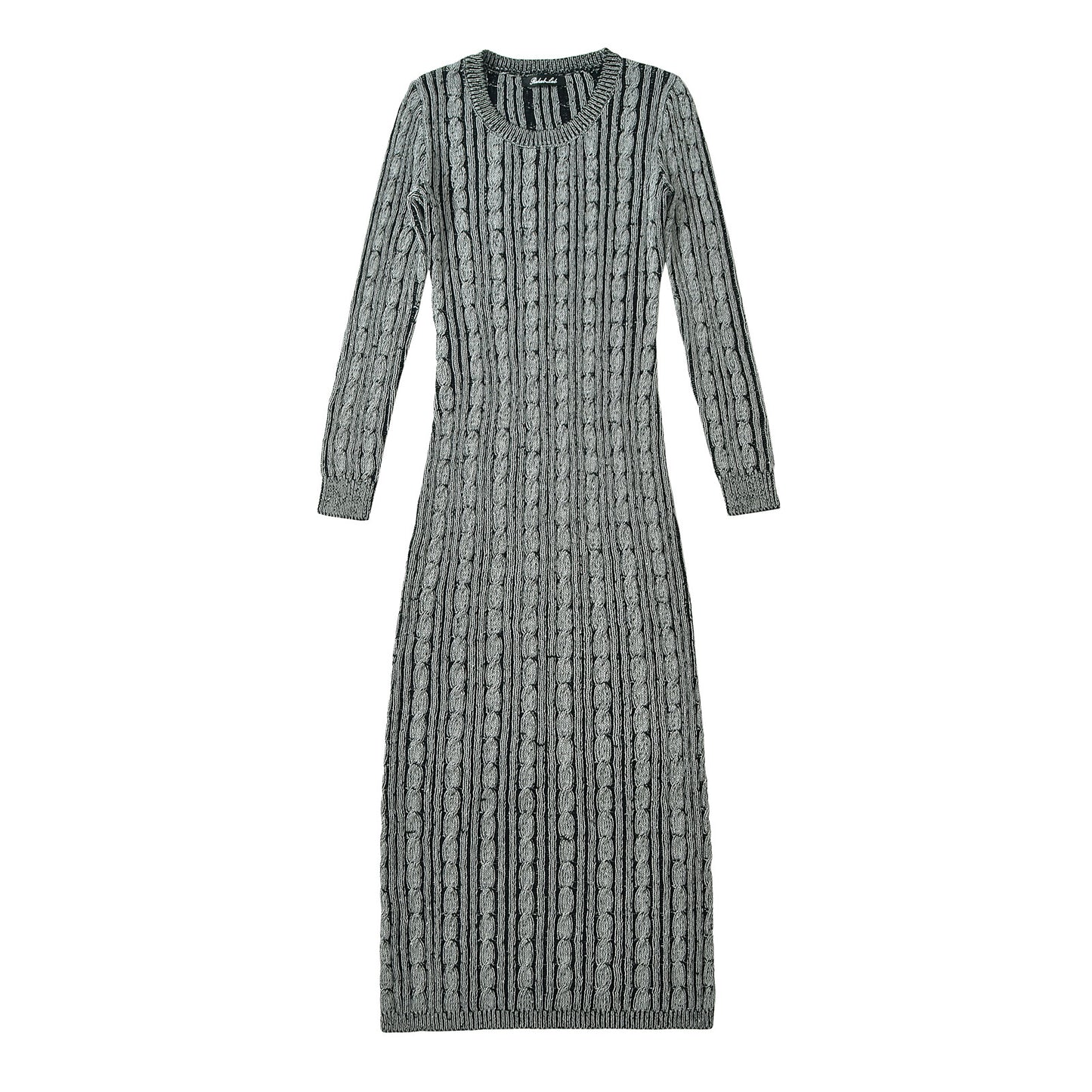 WezelBezel Twisted Knit Midi Dress