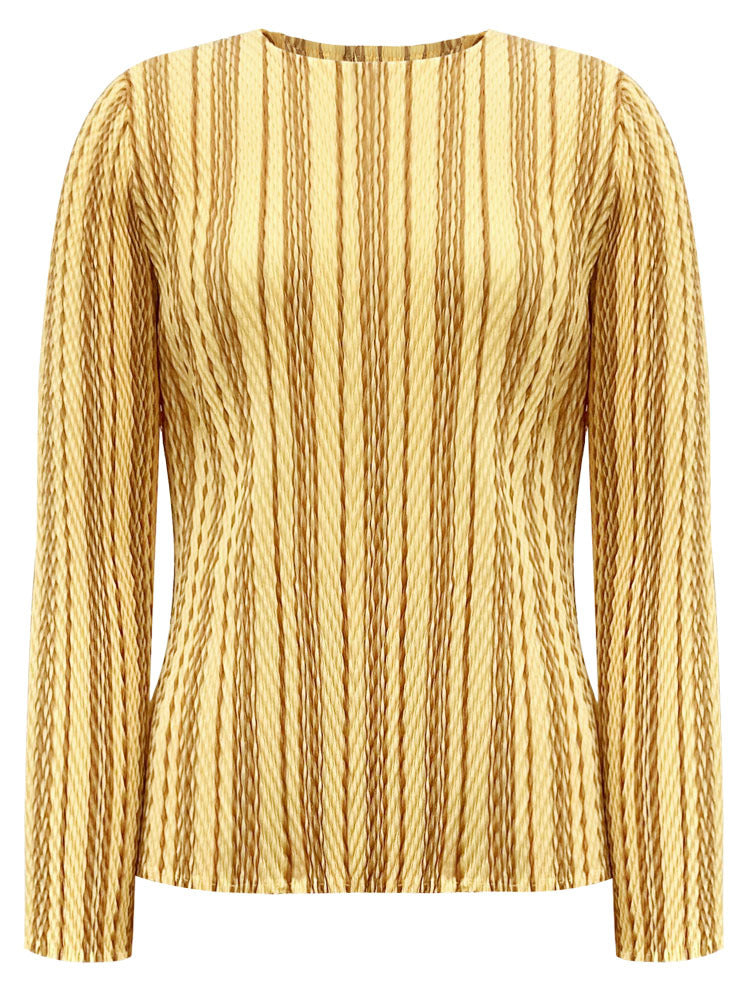 WezelBezel Striped Pleated Skirt Set