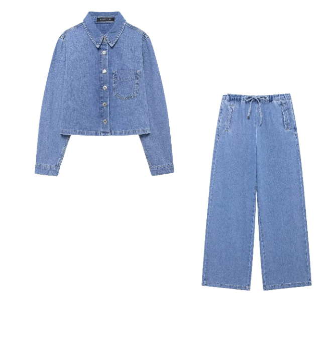 WezelBezel Washed Denim Suit - Fashion Style