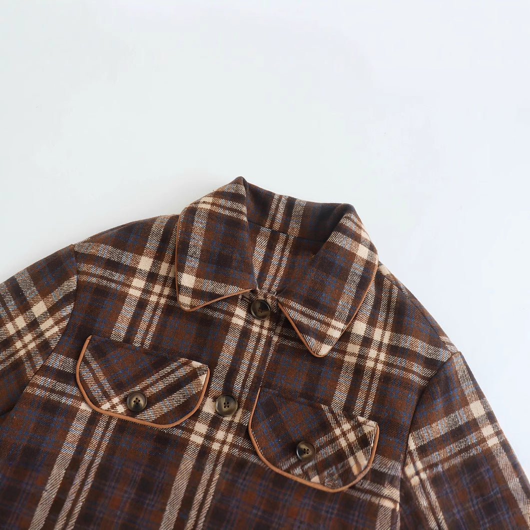 WezelBezel Plaid Jacket and Skirt Set - Street Style