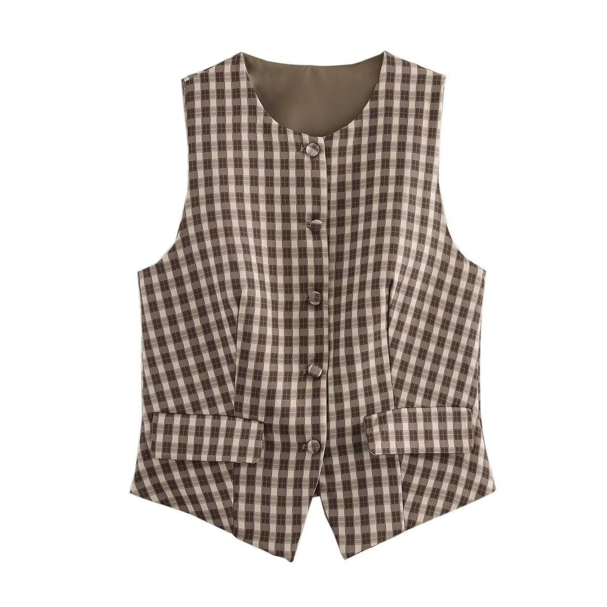 WezelBezel Plaid Vest and Skirt Set