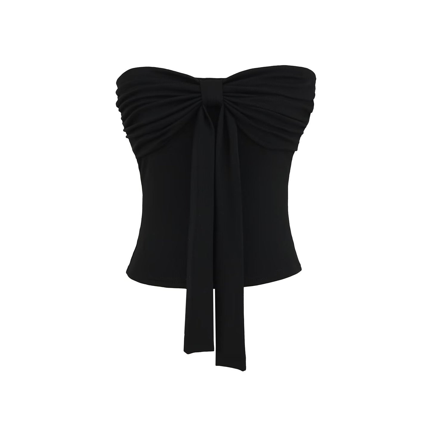 WezelBezel Strapless Tie-Front Vest