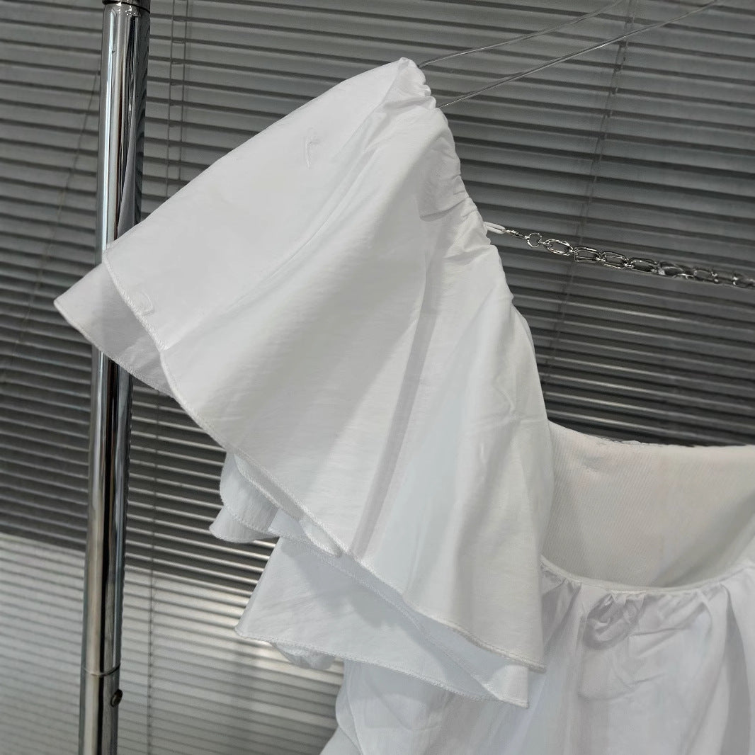 WezelBezel Ruffled Off-Shoulder Blouse