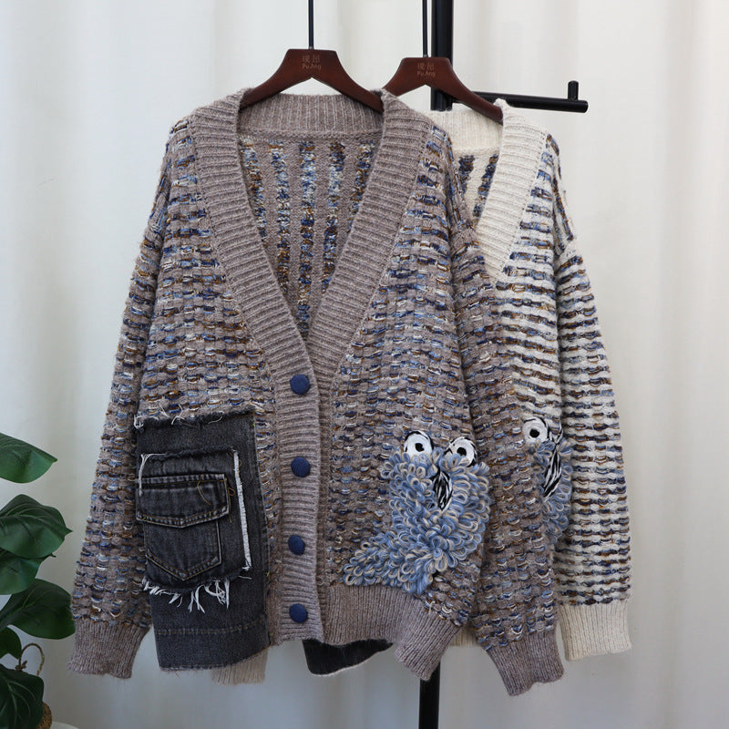 WezelBezel Sweater Jacket - Denim Pockets