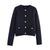 WezelBezel Button Decoration Cardigan - Small Fragrant Style