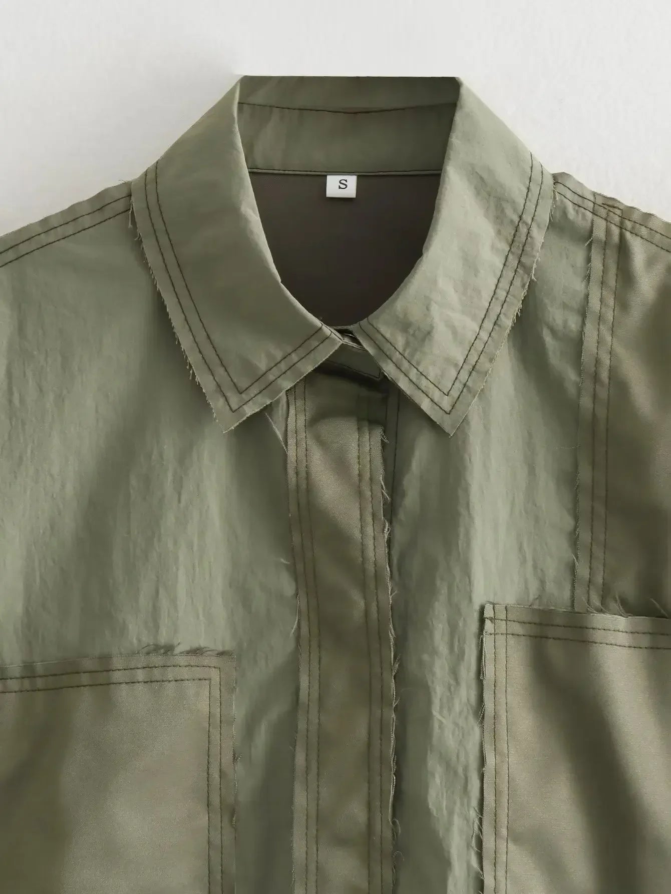 WezelBezel Patchwork Shirt - Contrasting Color