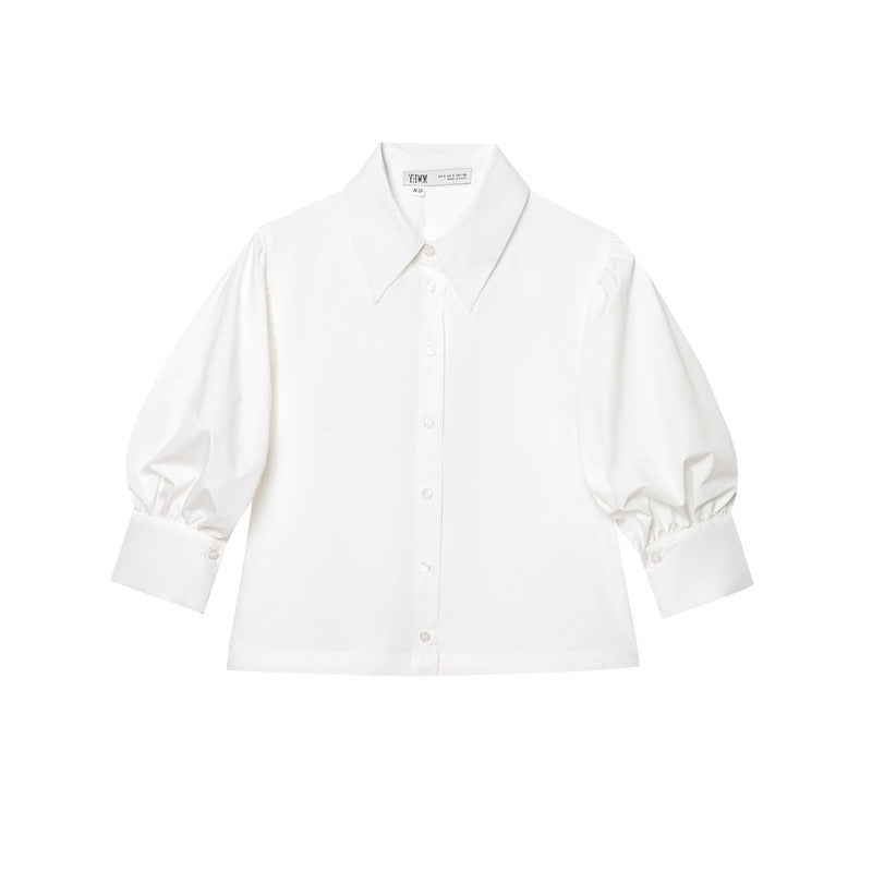 WezelBezel Poplin Button Blouse