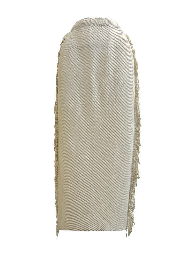 WezelBezel Hip Hugging Skirt - Simple Pleated Style