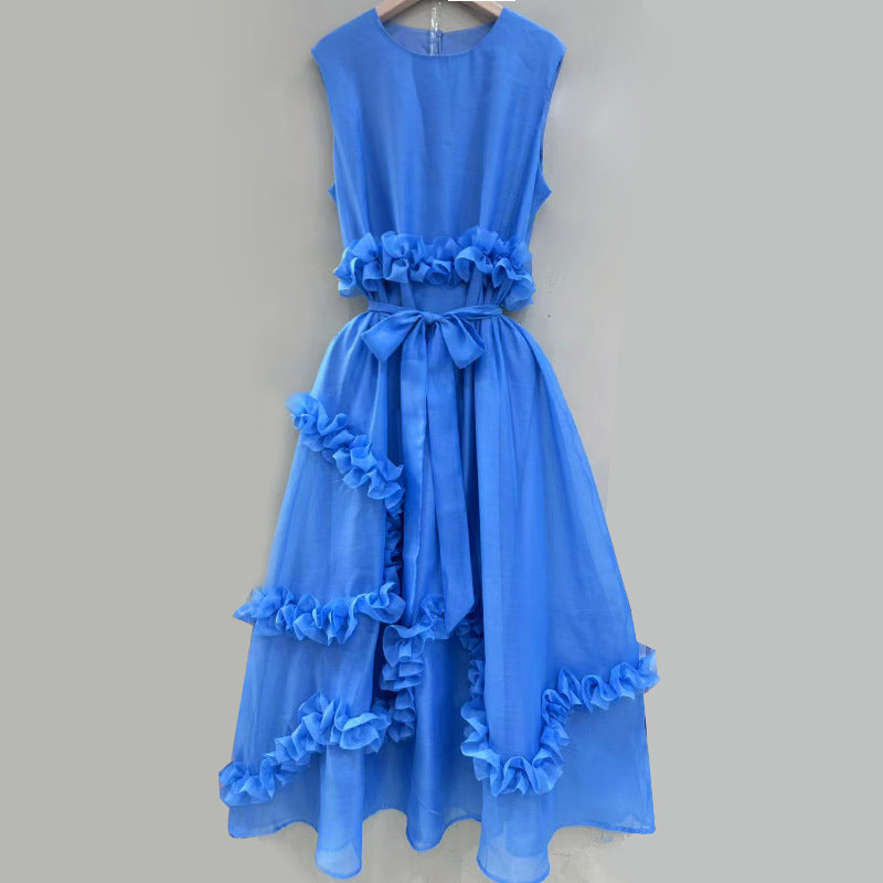 WezelBezel Sleeveless Collage Maxi Dress