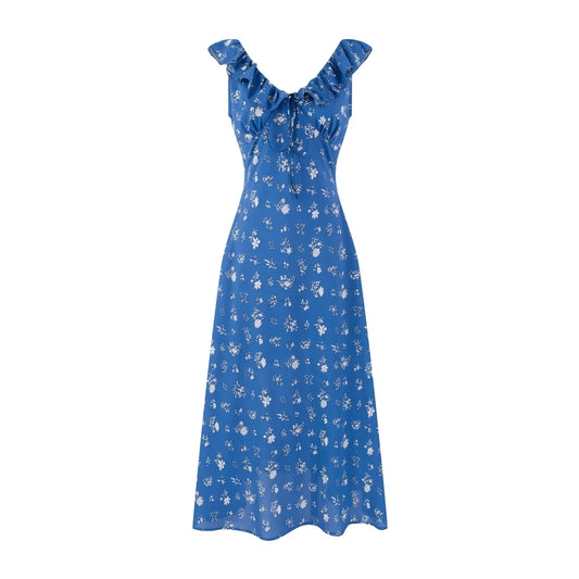 WezelBezel Blue Floral Sleeveless Dress