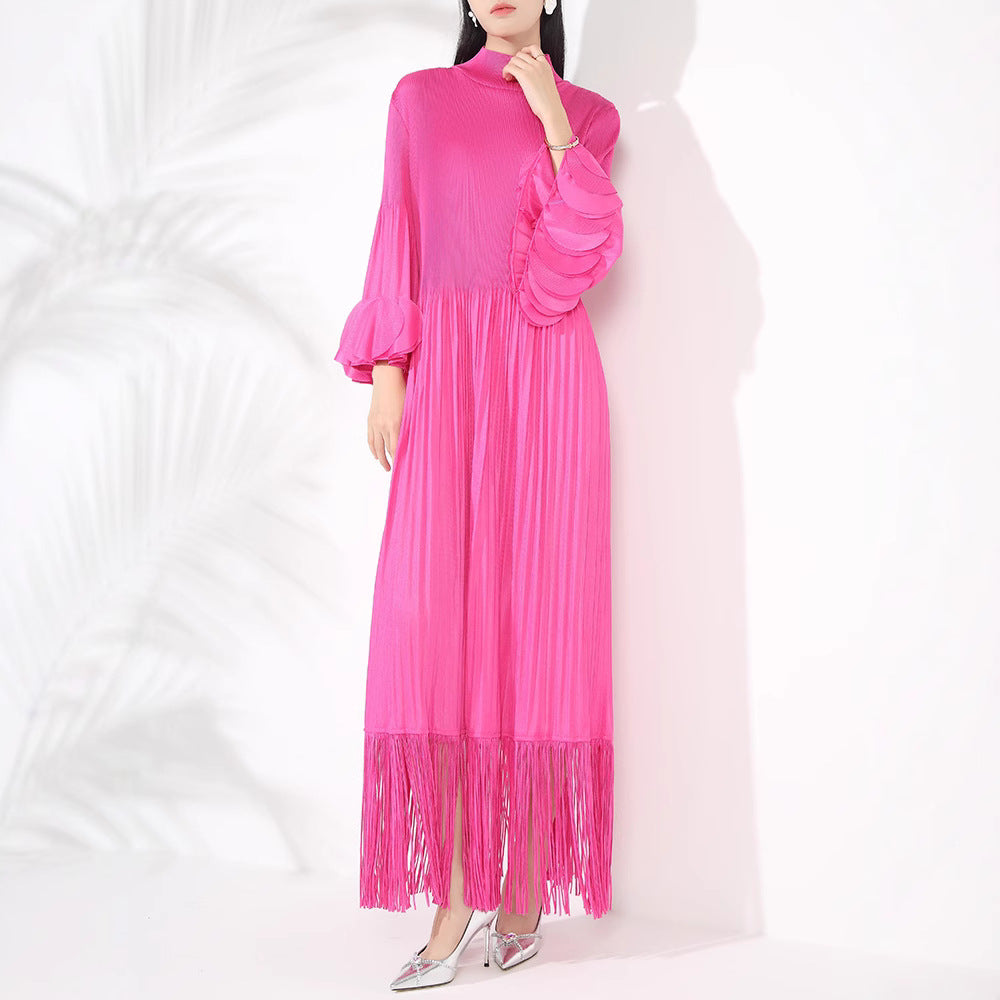 WezelBezel Tassel and Lotus Leaf Dress - Design Style