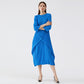 WezelBezel Patched Pleat Midi Dress