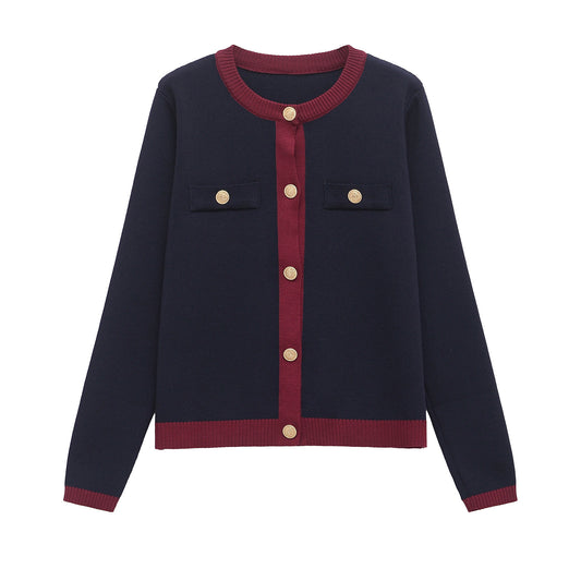 WezelBezel Knitted Jacket - Breasted Style