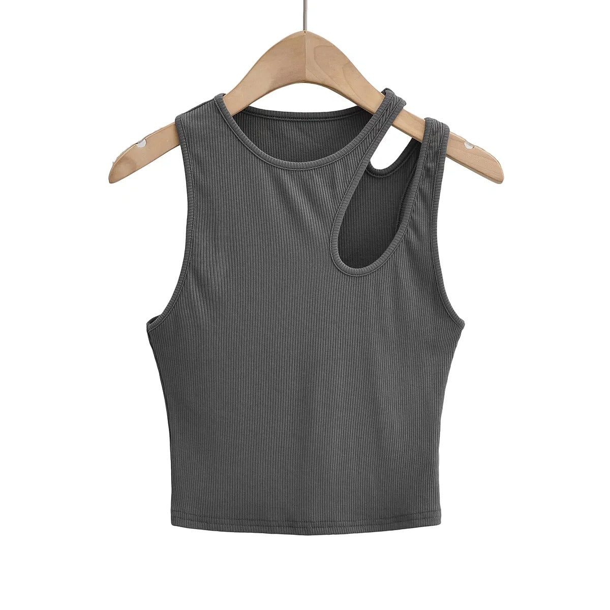 WezelBezel Sloped-Neck Minimal Vest