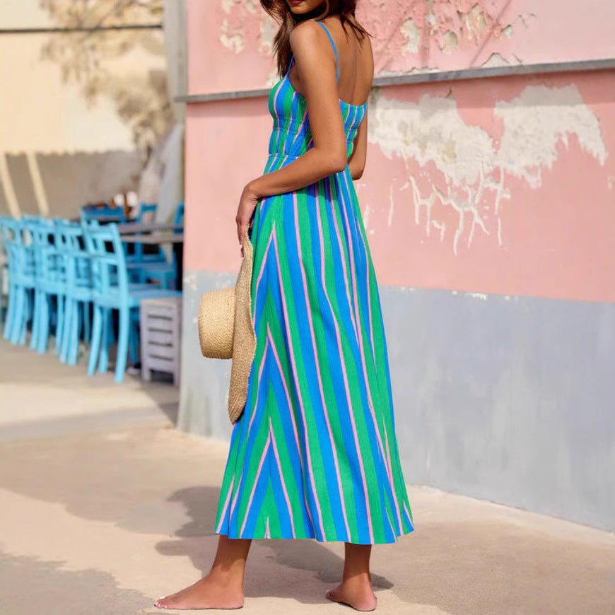 WezelBezel Striped Knit Camisole Dress