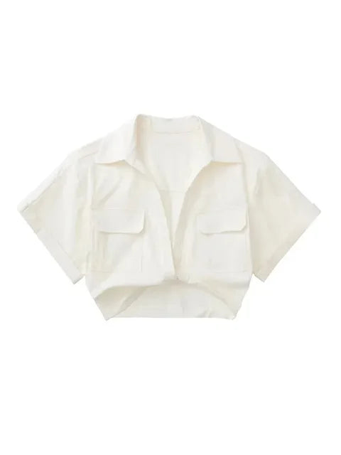 WezelBezel Elastic Linen Shirt - Vintage Style