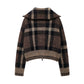 WezelBezel Plaid Jacket - High Neck Style