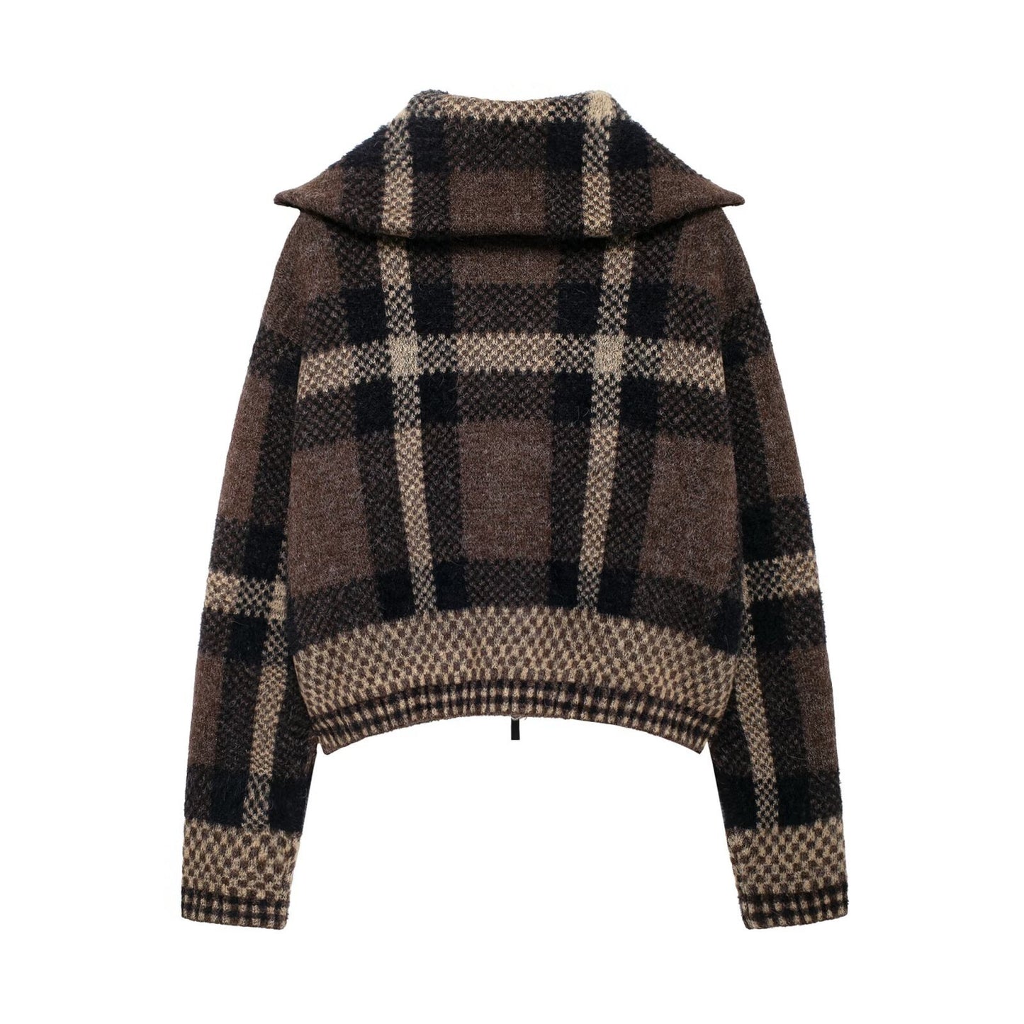 WezelBezel Plaid Jacket - High Neck Style