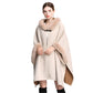 WezelBezel Woolen Coat - Hooded Shawl Cape