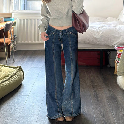 WezelBezel Wide Leg Flared Denim